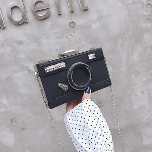 Fashionista Camera-Shaped Shoulder Bag Chain-Strap Purse